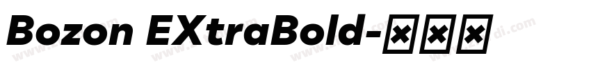 Bozon EXtraBold字体转换 Bozon EXtraBold字体转换
